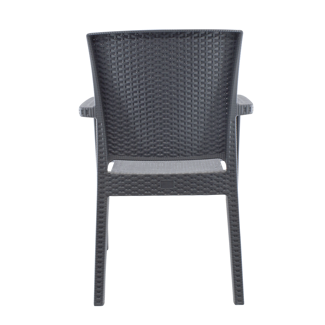 Ensemble 2 chaises d'extérieur CATAS résine effet rotin accoudoirs empilables