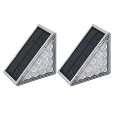 Set 2 lampes solaires LED pour escaliers lumière froide 6500K  pour extérieur