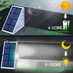 Set 2 lampes solaires LED pour escaliers lumière froide 6500K  pour extérieur