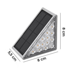 Set 2 lampes solaires LED pour escaliers lumière froide 6500K  pour extérieur
