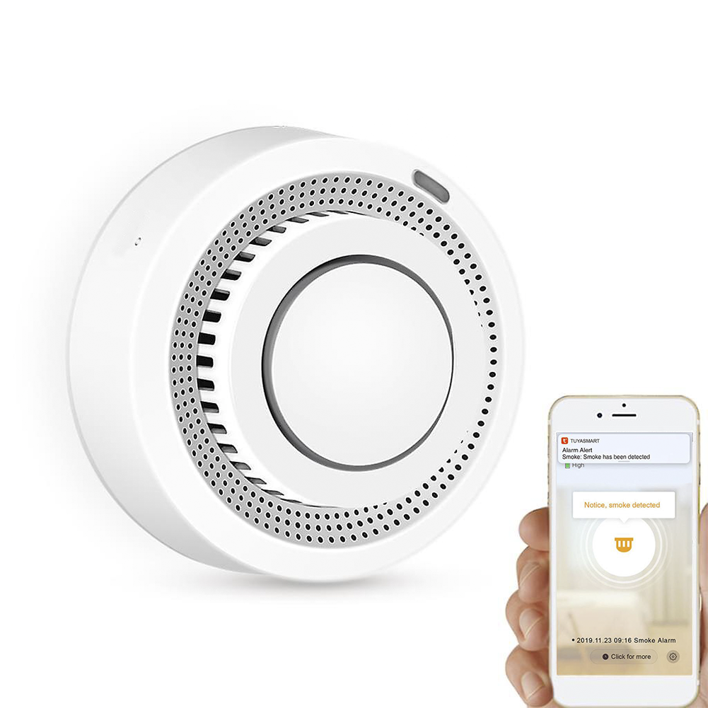 Détecteur fumée sans fil Contrôle via APP Alarme sonore intelligente Wi-Fi