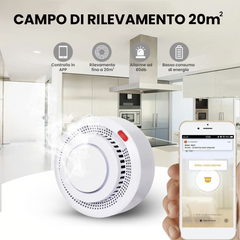 Détecteur fumée sans fil Contrôle via APP Alarme sonore intelligente Wi-Fi