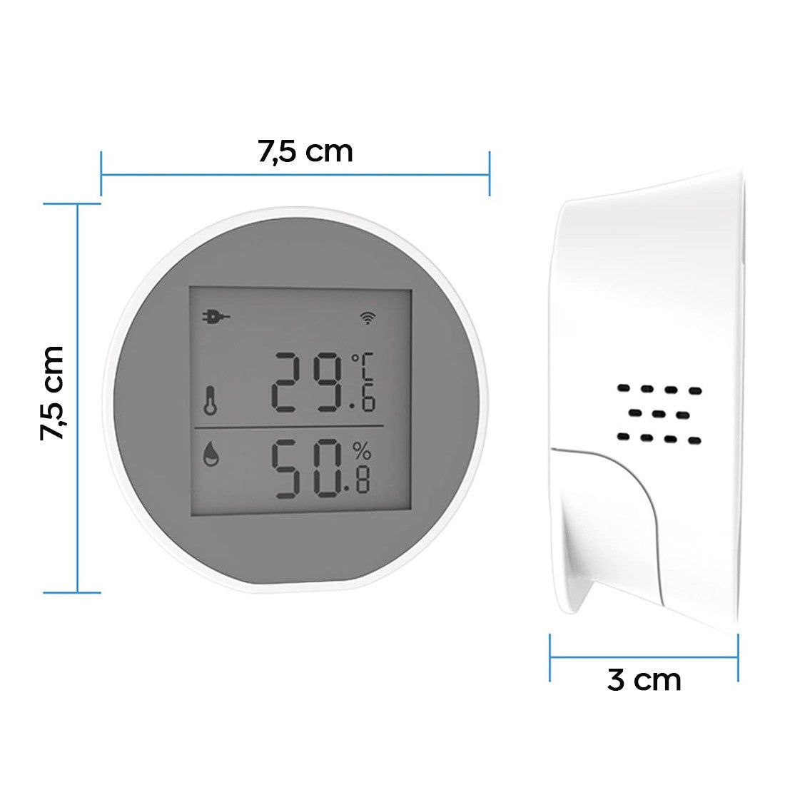 Thermostat numérique contrôle température et l'humidite télécommande Wi-Fi 2.4
