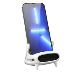 Le chargeur à induction sans fil amplifie le son pour les smartphones