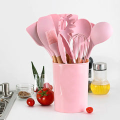 Set 12 ustensiles cuisine silicone qualité alimentaire antiadhésifs résistants