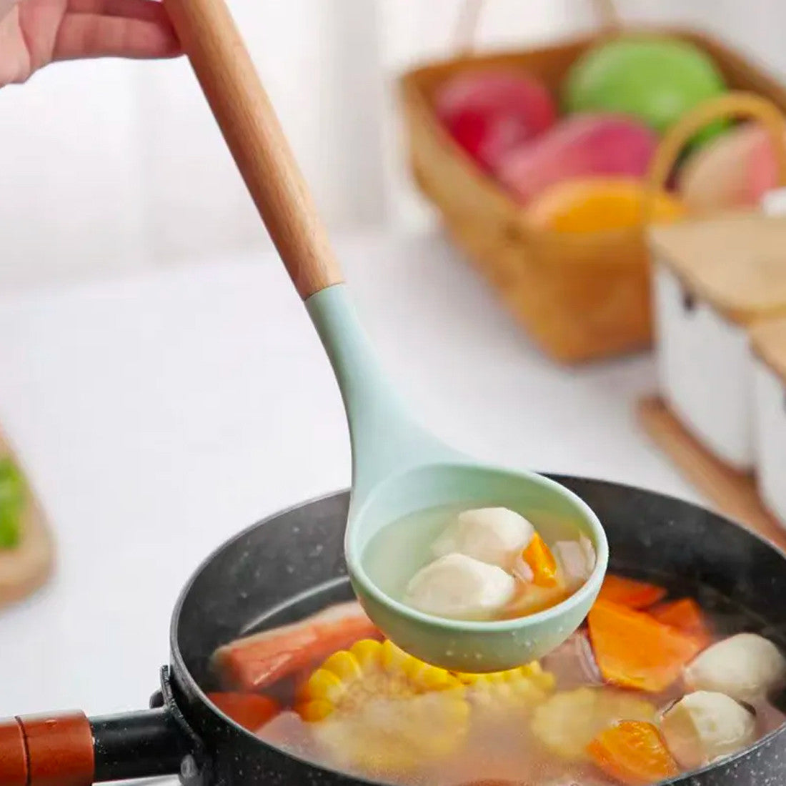 Set 12 ustensiles cuisine silicone qualité alimentaire antiadhésifs résistants