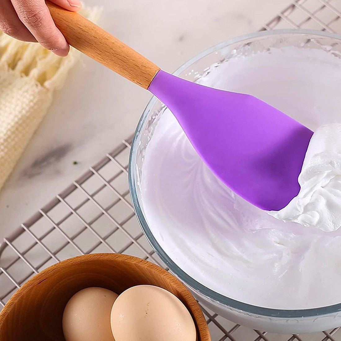 Set 12 ustensiles cuisine silicone qualité alimentaire antiadhésifs résistants