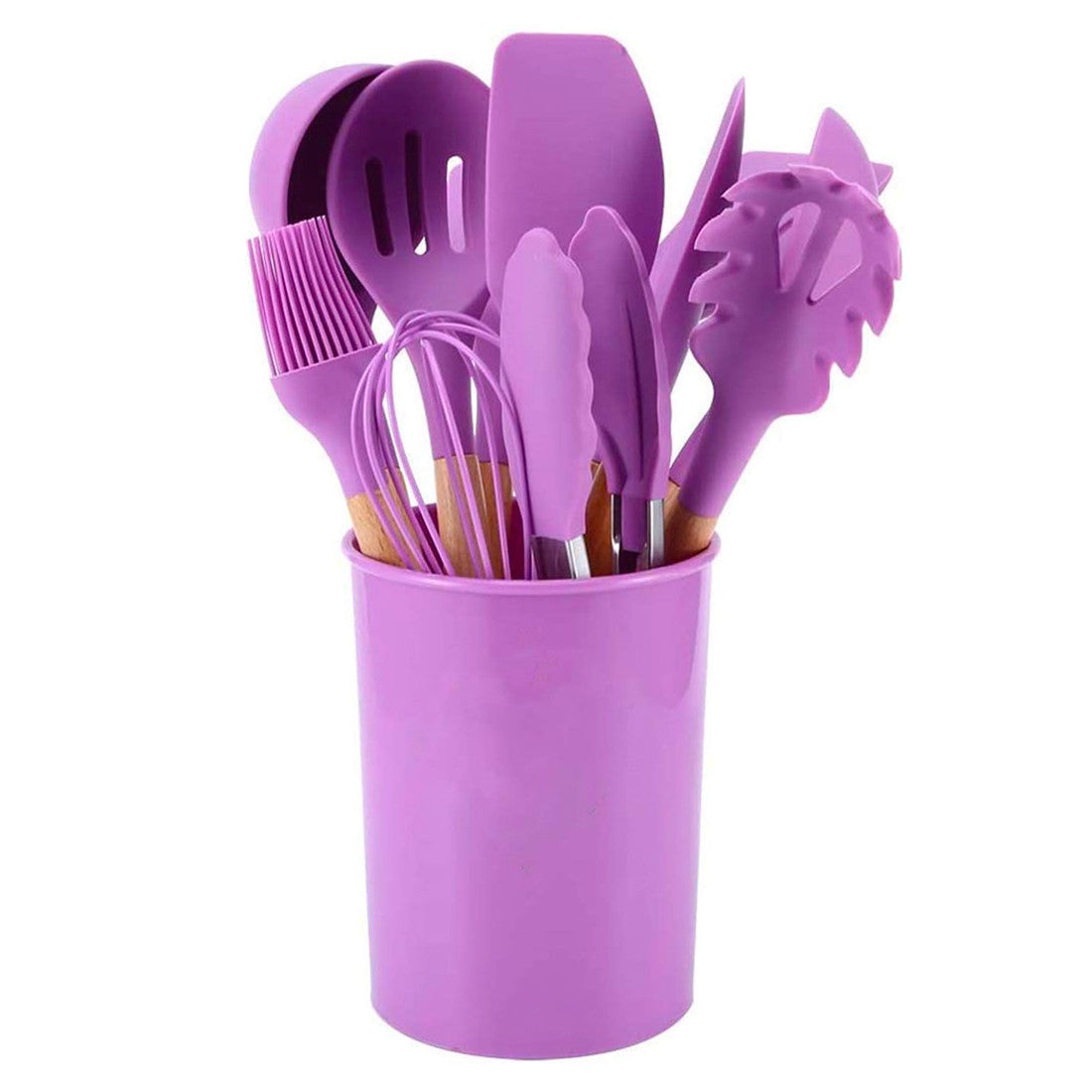 Set 12 ustensiles cuisine silicone qualité alimentaire antiadhésifs résistants
