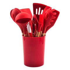 Set 12 ustensiles cuisine silicone qualité alimentaire antiadhésifs résistants