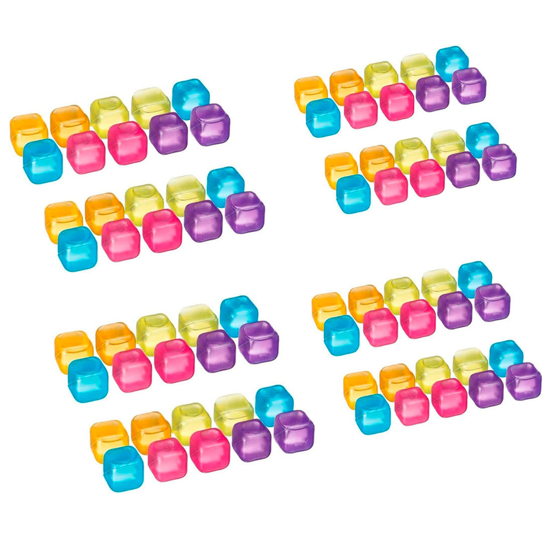 Ensemble de 100 glaçons en silicone réutilisables et colorés
