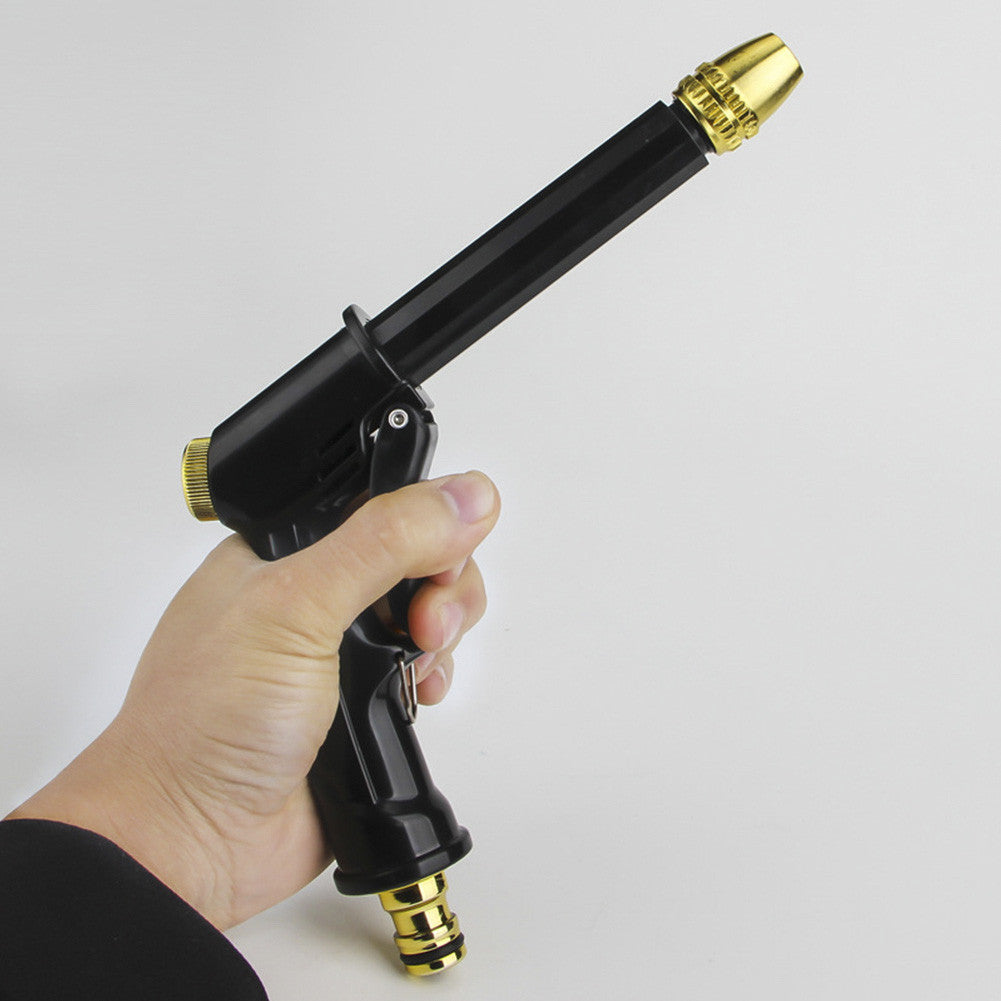 Tuyau de jardin en plastique de 5m avec pistolet multifonction, raccords et buse