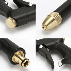 Tuyau de jardin en plastique de 5m avec pistolet multifonction, raccords et buse