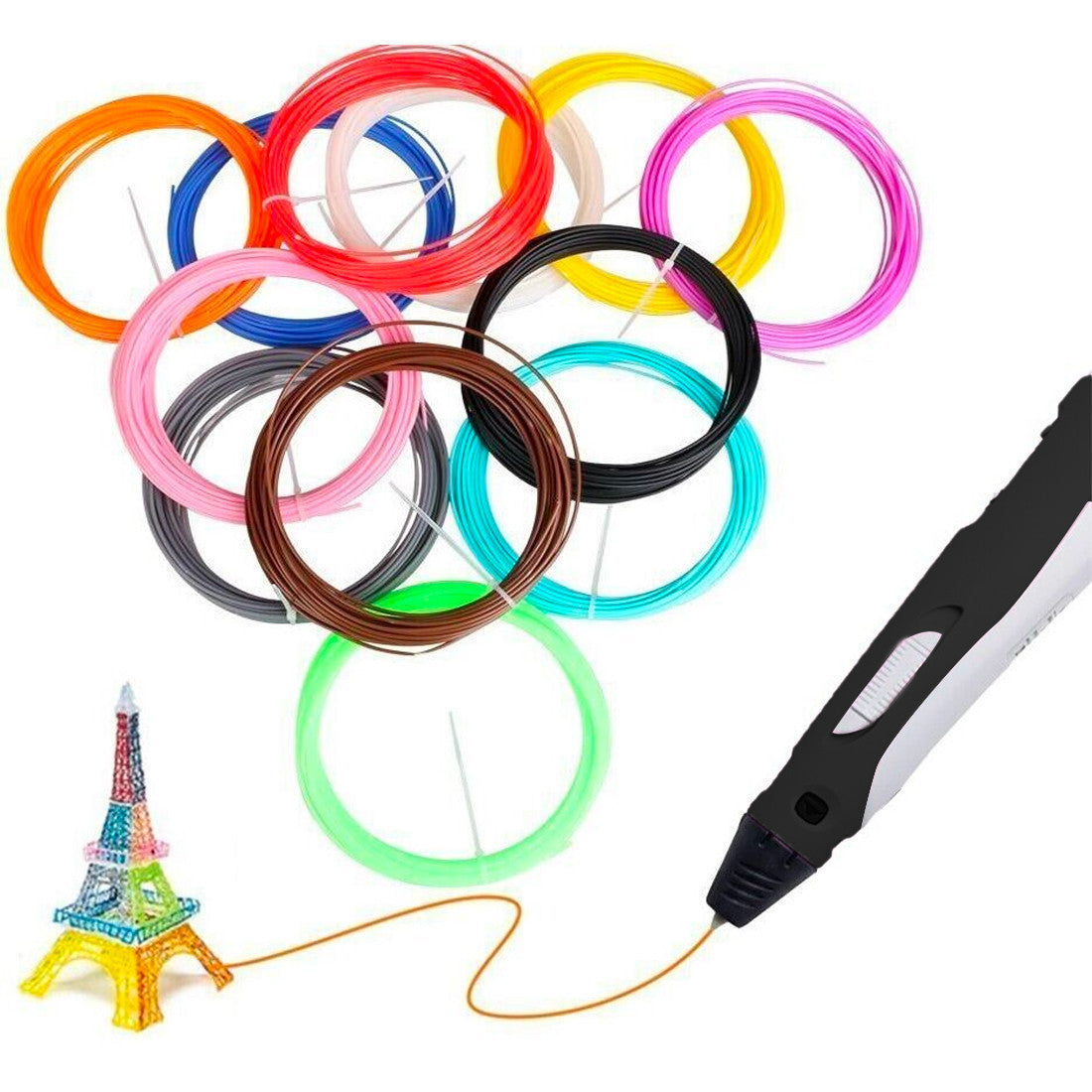 Stylo pour l'impression 3D compatible avec les filaments PLA stéréoscopique