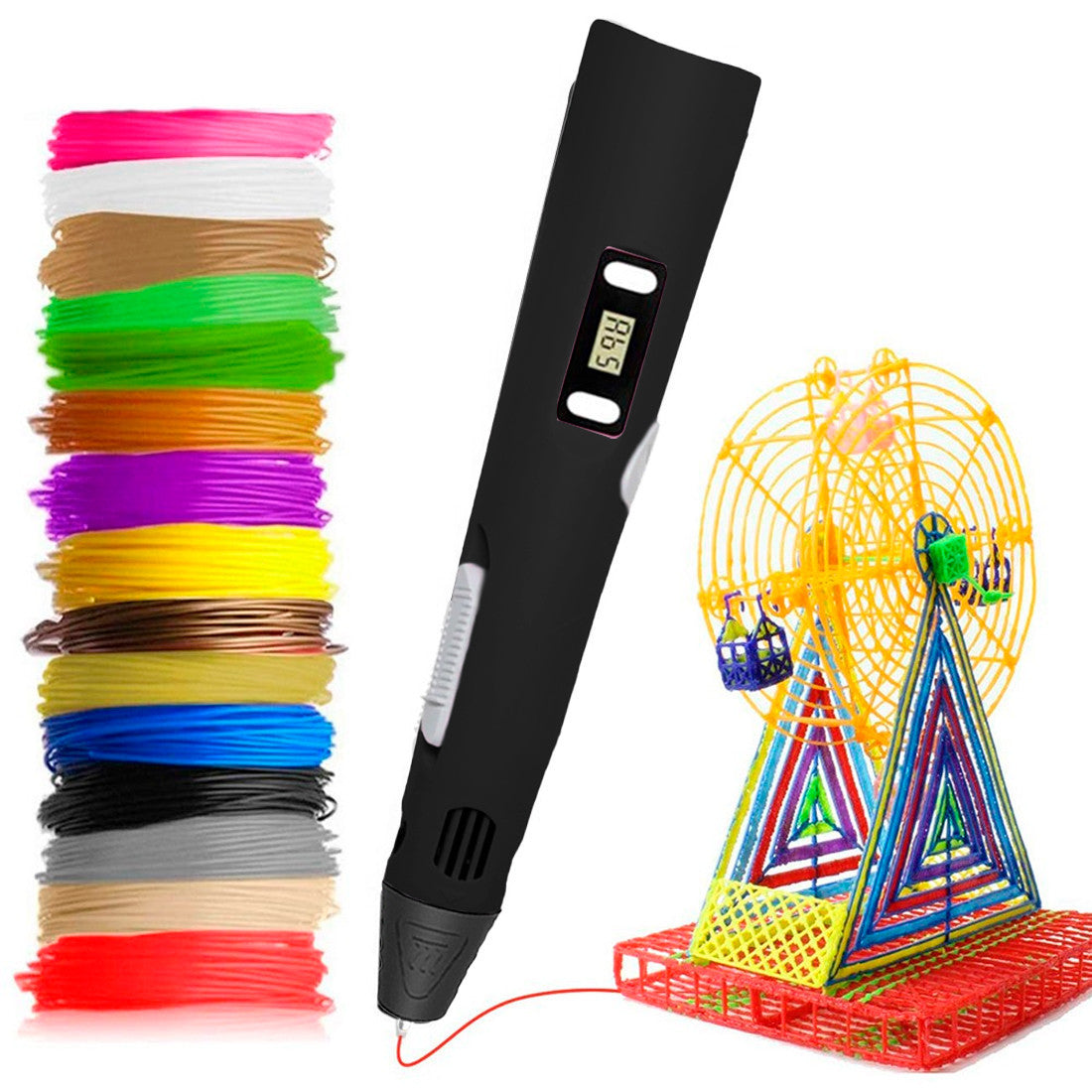 Stylo pour l'impression 3D compatible avec les filaments PLA stéréoscopique