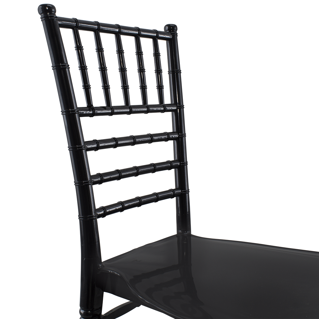 Ensemble de 2 chaises Chiavari noires au design vintage classique