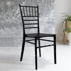 Ensemble de 2 chaises Chiavari noires au design vintage classique