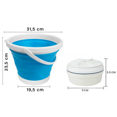 Sèche-linge pliable silicone 10L mini lave-linge portable avec turbine rotative
