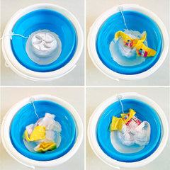 Sèche-linge pliable silicone 10L mini lave-linge portable avec turbine rotative