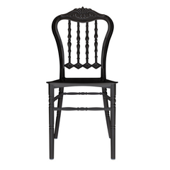 2 chaises blanches Emilia polypropylène au design adapté à la restauration