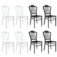 Set 4 chaises Emilia en polypropylène design pour la restauration et événements