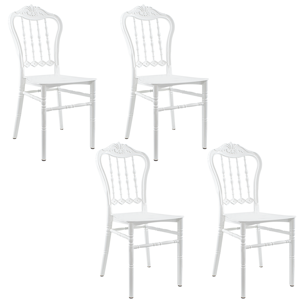 Set 4 chaises Emilia en polypropylène design pour la restauration et événements