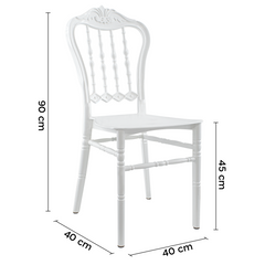Set 4 chaises Emilia en polypropylène design pour la restauration et événements