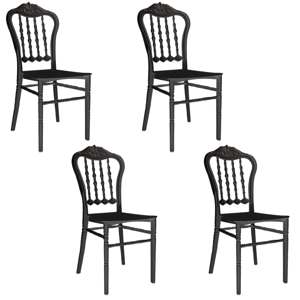 Set 4 chaises Emilia en polypropylène design pour la restauration et événements