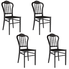 Set 4 chaises Emilia en polypropylène design pour la restauration et événements