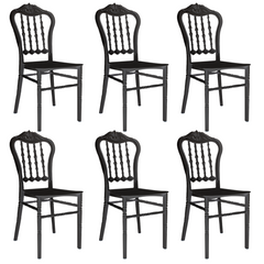 Set 6 chaises Emilia en polypropylène design pour la restauration et événements