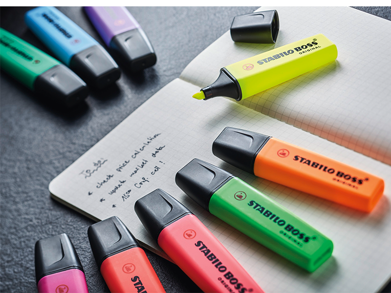 Surligneurs STABILO BOSS Original 23 Couleurs Assorties Édition 50e Anniversaire