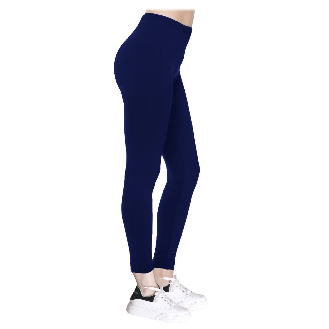 3 leggings sport pour femmes en noir bleu et marron en tissu élastique d'automne