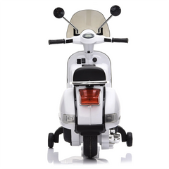 LT887 Moto électrique PIAGGIO pour enfants VESPA PX avec roulettes laterales