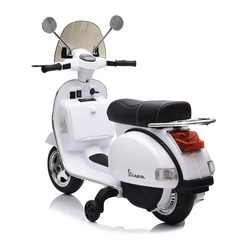 LT887 Moto électrique PIAGGIO pour enfants VESPA PX avec roulettes laterales