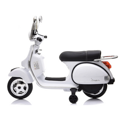 LT887 Moto électrique PIAGGIO pour enfants VESPA PX avec roulettes laterales