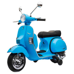 LT887 Moto électrique PIAGGIO pour enfants VESPA PX avec roulettes laterales