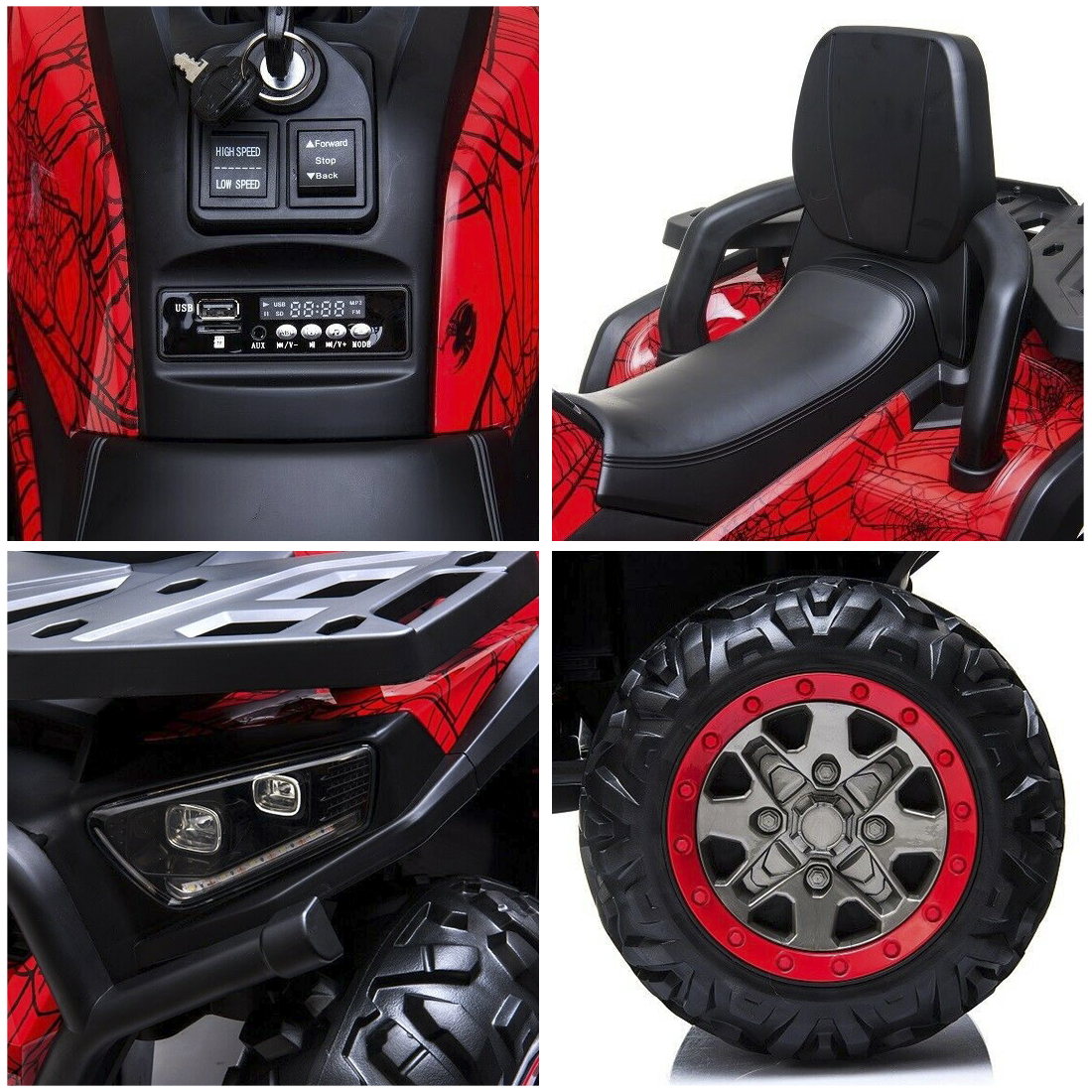 Quad électrique LT898 ATV 2.0 pour enfants avec MP3 et 4 amortisseurs