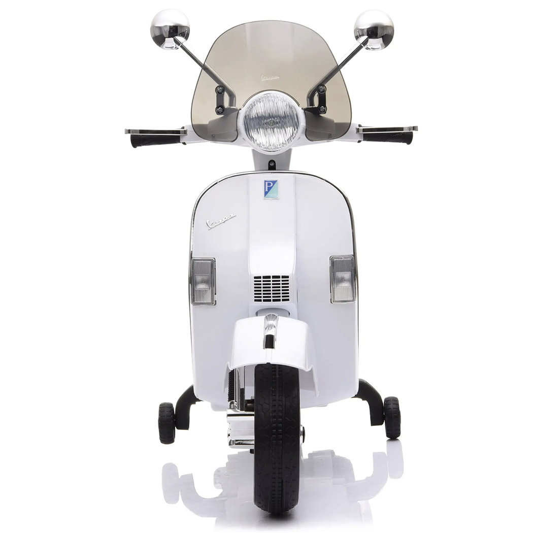 Piaggio Vespa PX 150 Full Electrique 12V pour Enfant avec coffre et paravent MP3