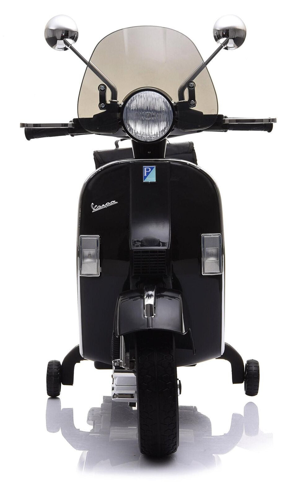 Piaggio Vespa PX 150 Full Electrique 12V pour Enfant avec coffre et paravent MP3