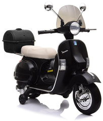 Piaggio Vespa PX 150 Full Electrique 12V pour Enfant avec coffre et paravent MP3