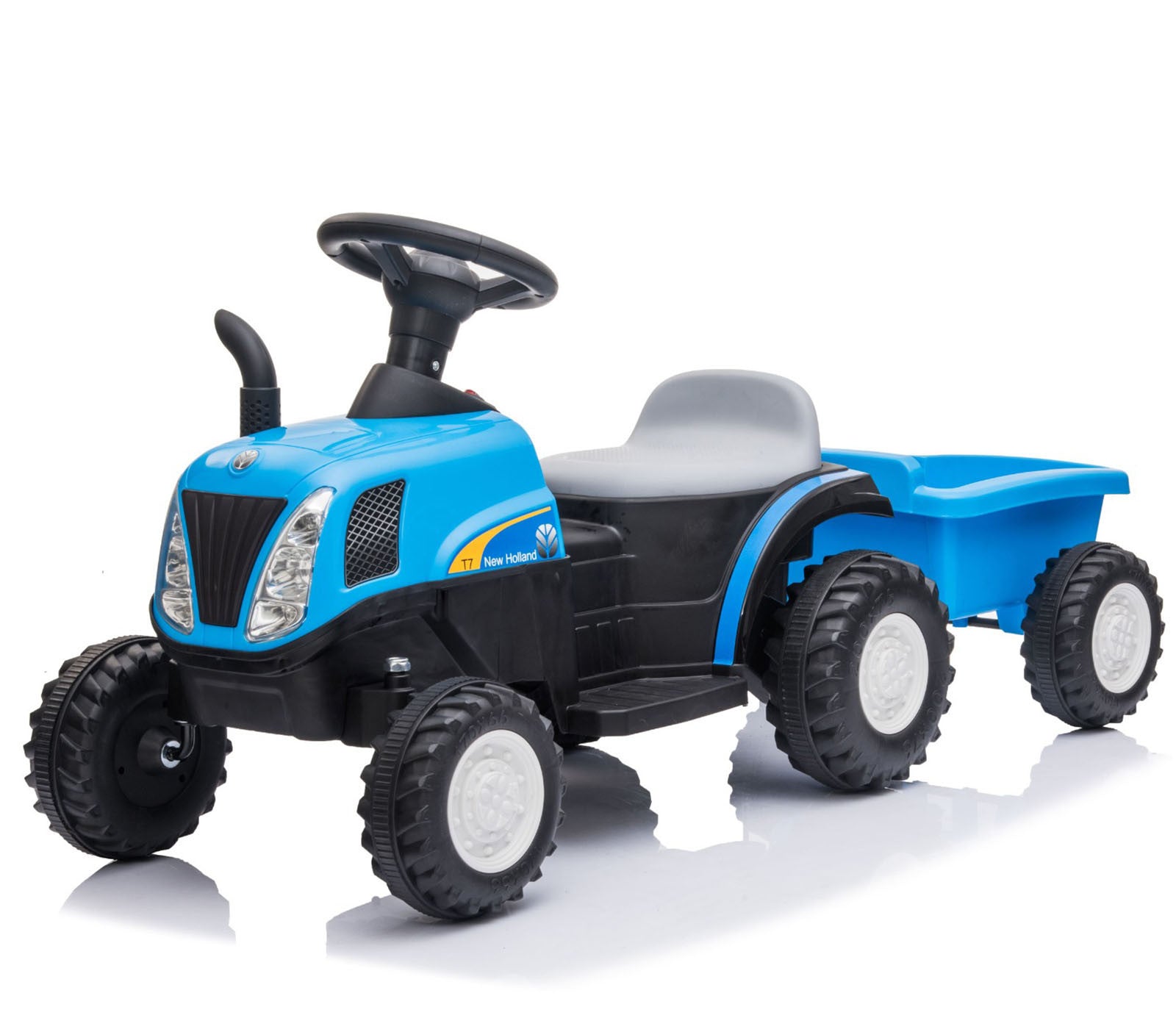 LT921 Tracteur électrique enfants New Holland Small 6V remorque lumières et sons