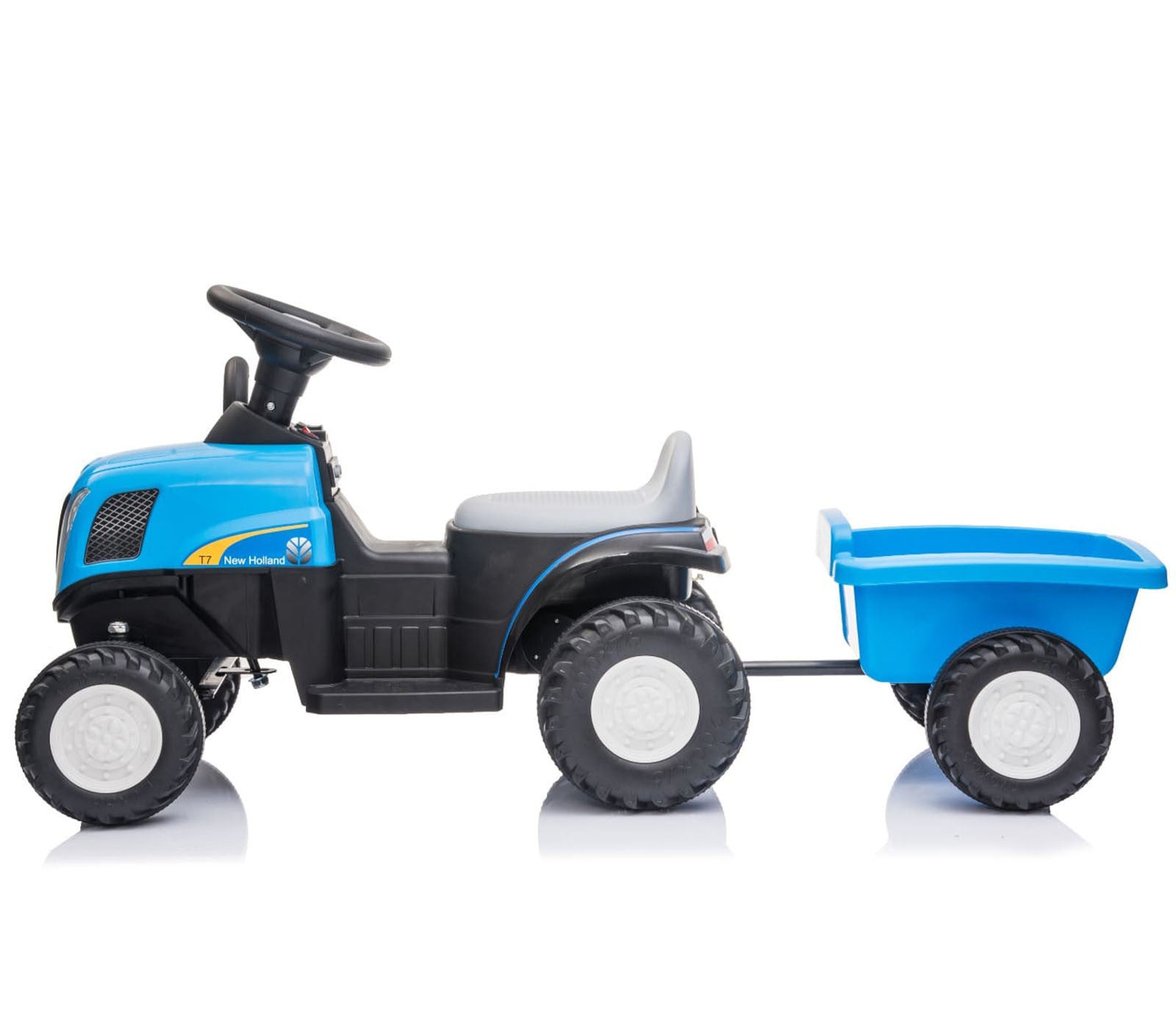 LT921 Tracteur électrique enfants New Holland Small 6V remorque lumières et sons