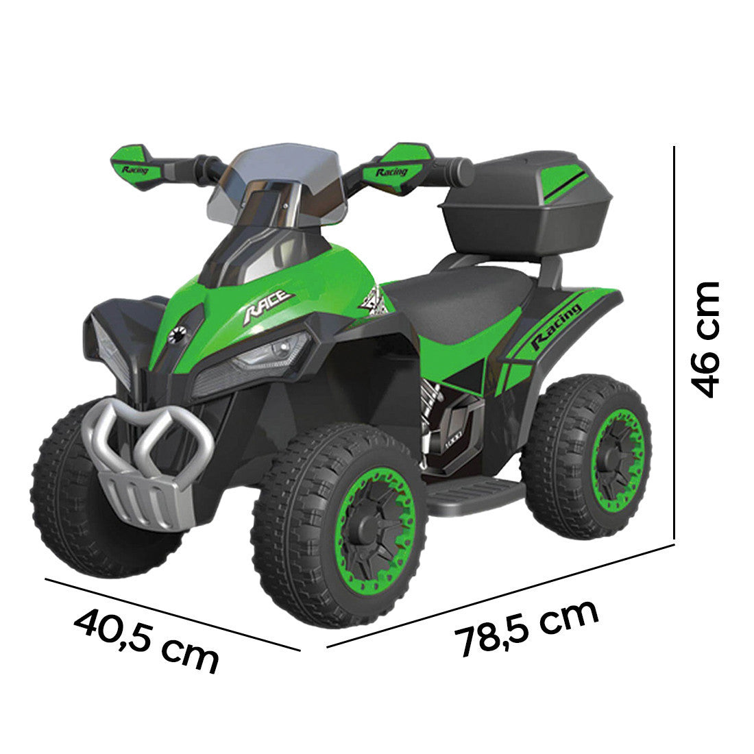 LT928 Mini quad électrique enfants Deluxe 6V lumières sons et coffre rangement