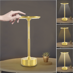 Lampe de Table 5W Rechargeable Contrôle Tactile LED Réglable Design en Aluminium