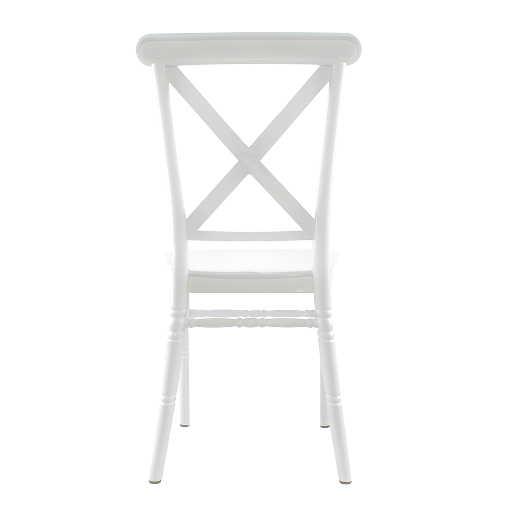 6 chaises Sidney blanches vintage polypropylène idéales restauration événements