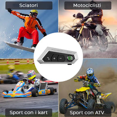 Kit d'appel sans fil pour casque de moto avec écouteurs Bluetooth étanches