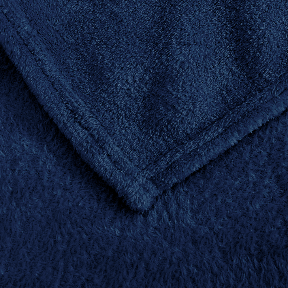 Plaid en peluche unicolore pour lit individuel Barcelone 230x160cm en peluche