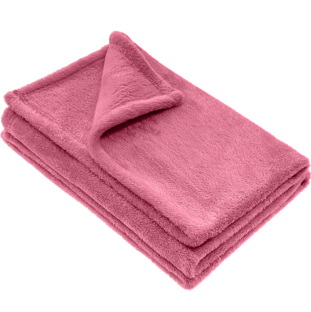 Plaid en peluche unicolore pour lit individuel Barcelone 230x160cm en peluche