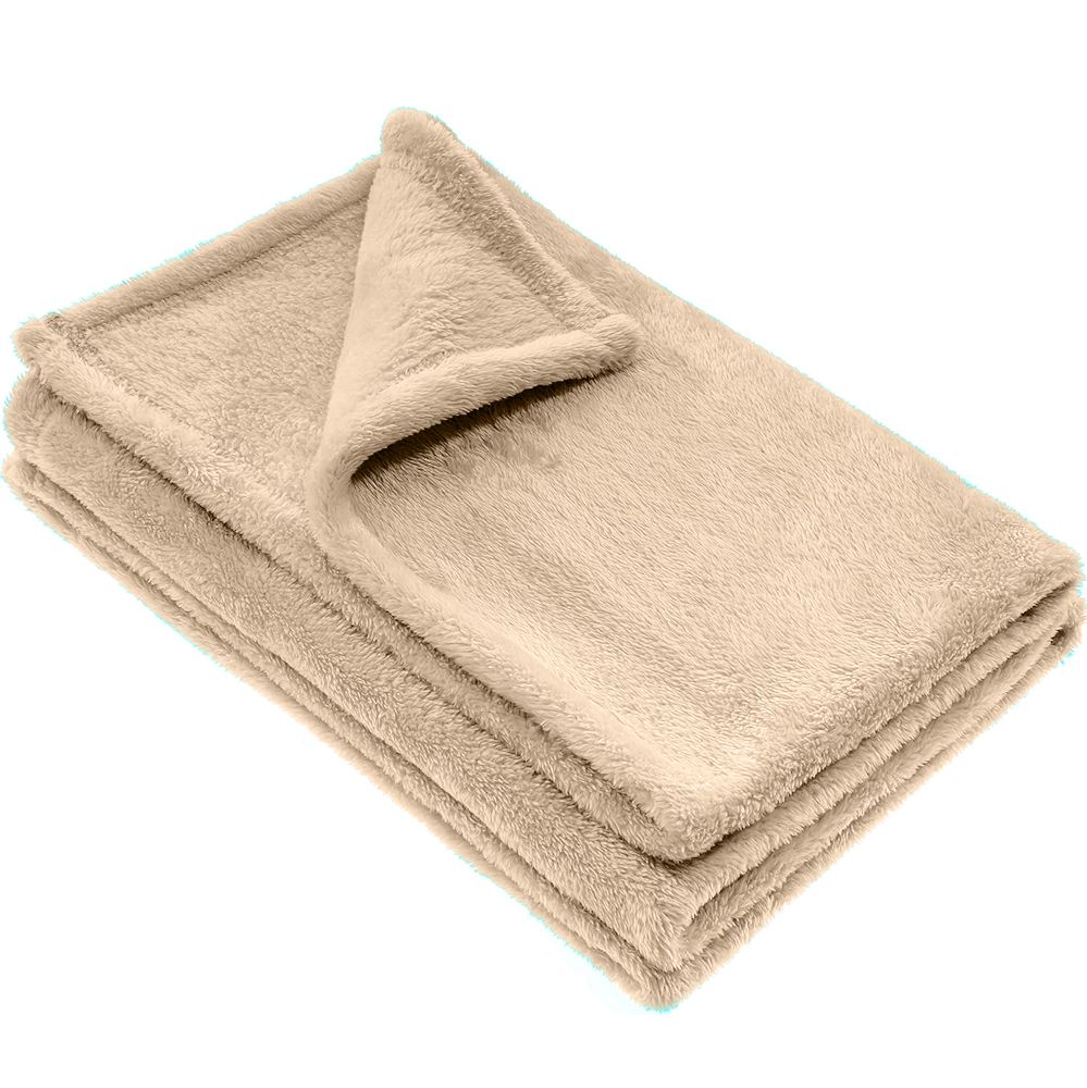 Plaid en peluche unicolore pour lit individuel Barcelone 230x160cm en peluche