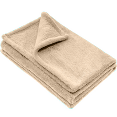 Plaid en peluche unicolore pour lit individuel Barcelone 230x160cm en peluche