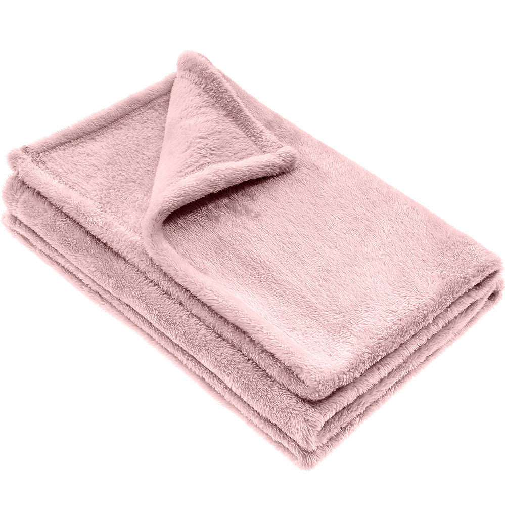 Plaid en peluche unicolore pour lit individuel Barcelone 230x160cm en peluche